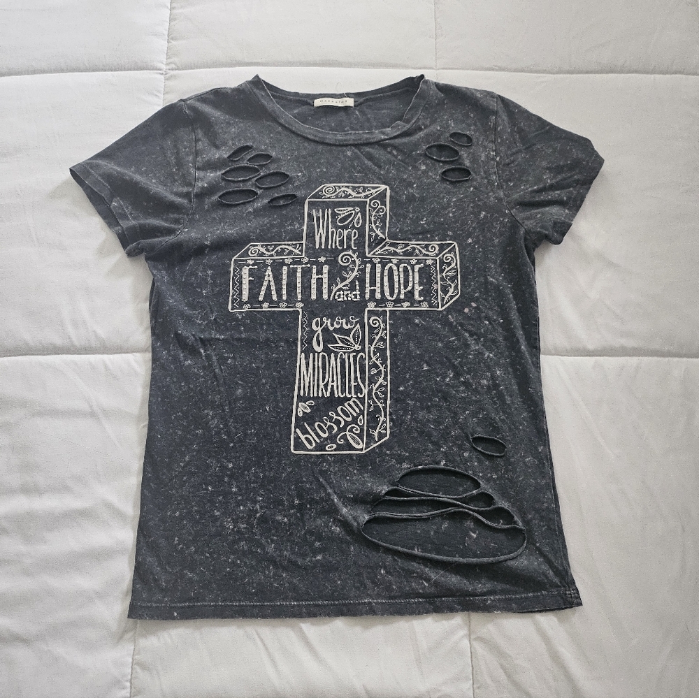 Occasion Black Distressed Graphic Kids T-Shirt